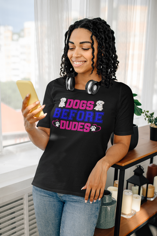 Image of Dogs Before Dudes - Cotton T-Shirt