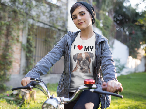 Image of I Love My Boxer - Cotton T-Shirt