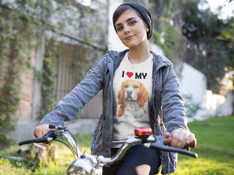 Image of I Love My Beagle - Cotton T-Shirt
