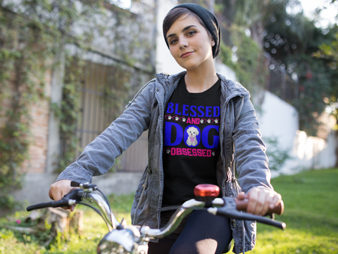 Image of Blessed and Dog Obsessed - Cotton T-Shirt