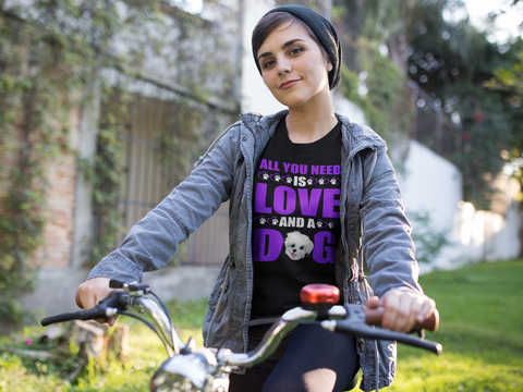Image of All You Need Is Love and a Dog - Cotton T-Shirt