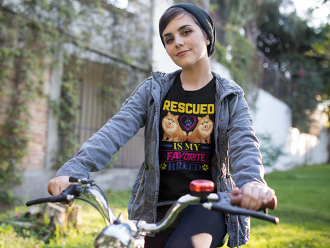 Image of Rescued Is My Favorite Breed - Cotton T-Shirt