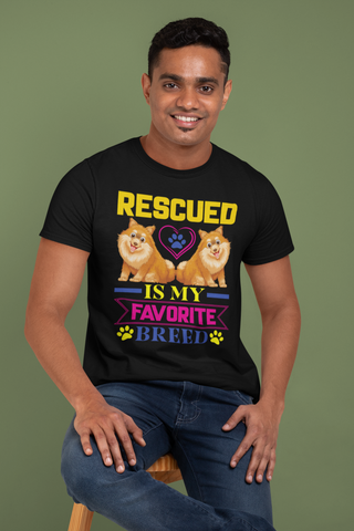 Image of Rescued Is My Favorite Breed - Cotton T-Shirt