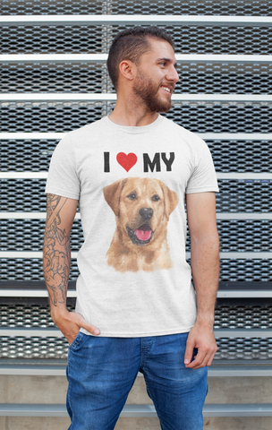 Image of I Love My Yellow Labrador - Cotton T-Shirt