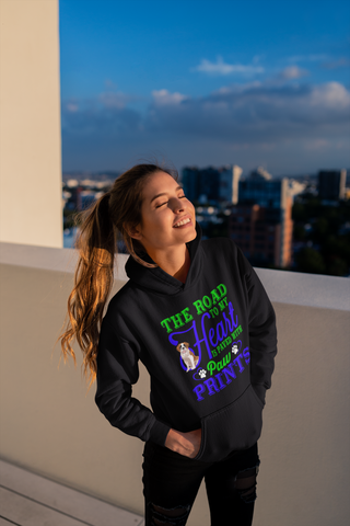 Image of The Road to My Heart Is Paved With Paw Prints - Hoodie
