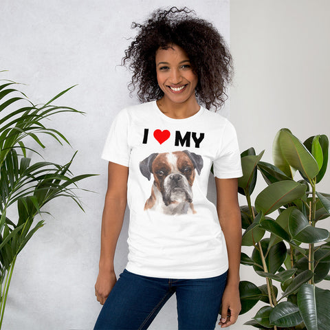 Image of I Love My Boxer - Cotton T-Shirt