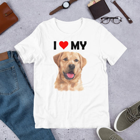Image of I Love My Yellow Labrador - Cotton T-Shirt