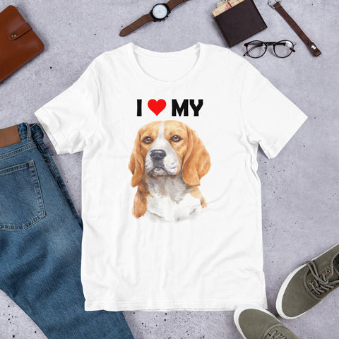 Image of I Love My Beagle - Cotton T-Shirt