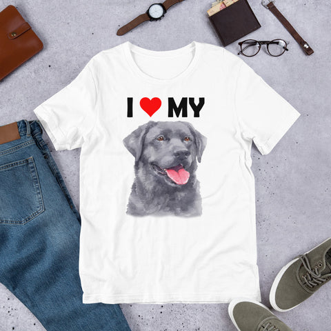 Image of I Love My Black Labrador - Cotton T-Shirt