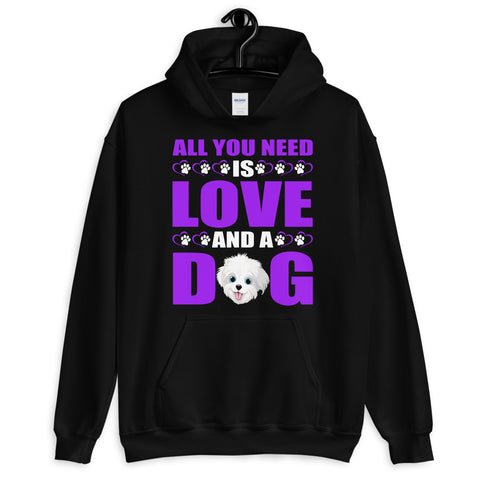 Image of All You Need Is Love and a Dog - Hoodie
