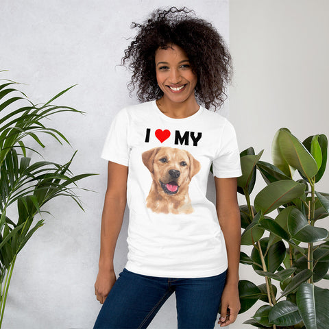 Image of I Love My Yellow Labrador - Cotton T-Shirt