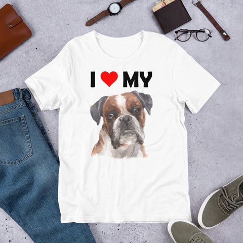 Image of I Love My Boxer - Cotton T-Shirt