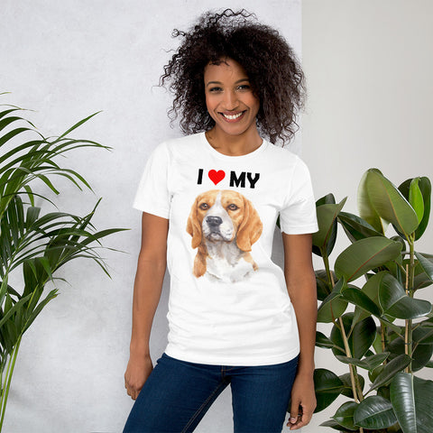 Image of I Love My Beagle - Cotton T-Shirt