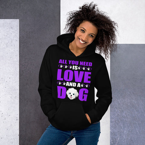 Image of All You Need Is Love and a Dog - Hoodie