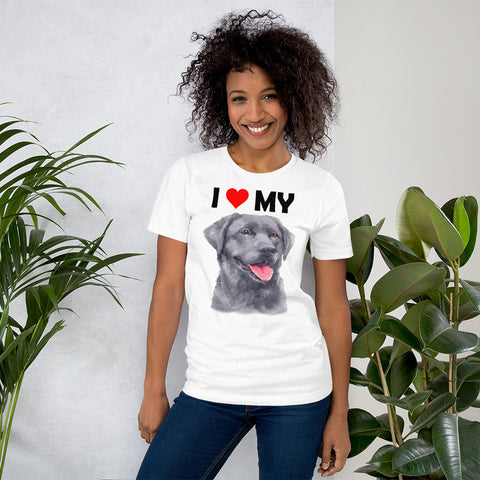 Image of I Love My Black Labrador - Cotton T-Shirt