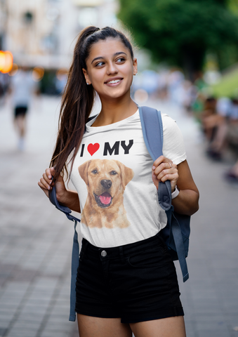 Image of I Love My Yellow Labrador - Cotton T-Shirt