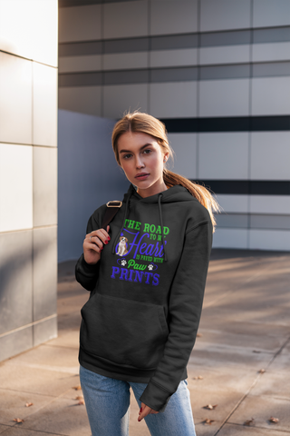 Image of The Road to My Heart Is Paved With Paw Prints - Hoodie