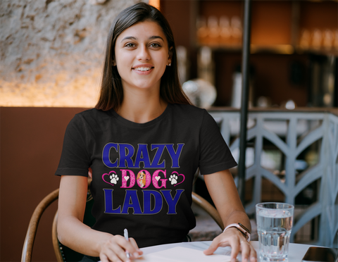Image of Crazy Dog Lady - Cotton T-Shirt