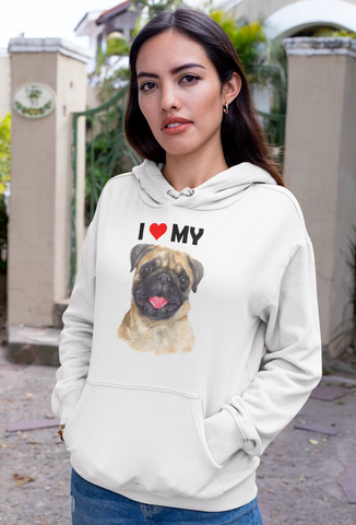 Image of I Love My Pug - Hoodie
