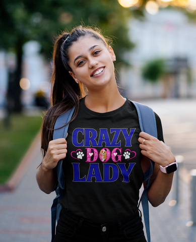 Image of Crazy Dog Lady - Cotton T-Shirt
