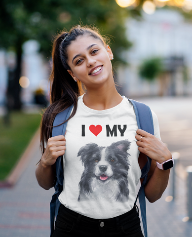 Image of I Love My Border Collie - Cotton T-Shirt