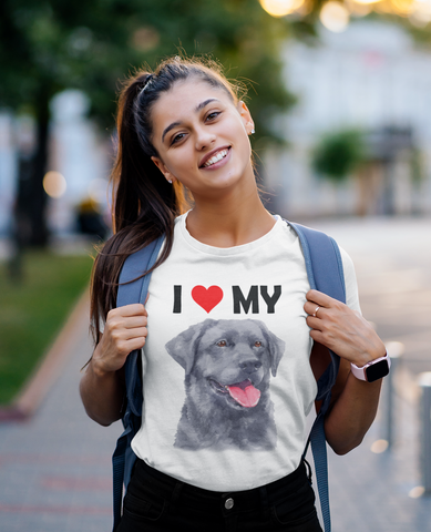 Image of I Love My Black Labrador - Cotton T-Shirt