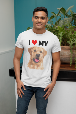 Image of I Love My Yellow Labrador - Cotton T-Shirt