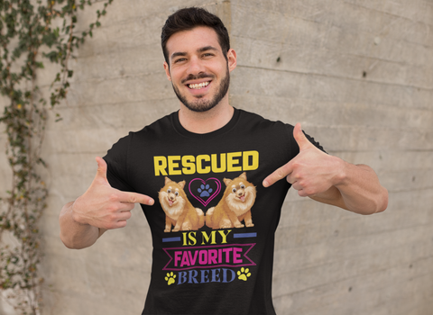Image of Rescued Is My Favorite Breed - Cotton T-Shirt