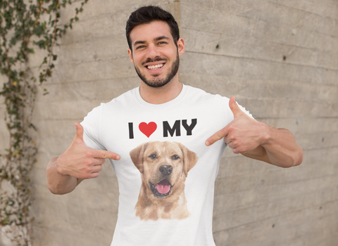 Image of I Love My Yellow Labrador - Cotton T-Shirt