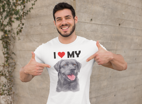Image of I Love My Black Labrador - Cotton T-Shirt