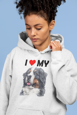 Image of I Love My Bernese Mountain Dog - Hoodie