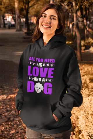 Image of All You Need Is Love and a Dog - Hoodie