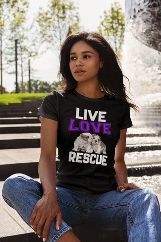 Image of Live Love Rescue - Women's Cotton T-Shirt