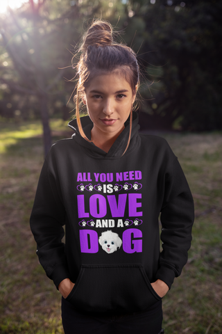 Image of All You Need Is Love and a Dog - Hoodie