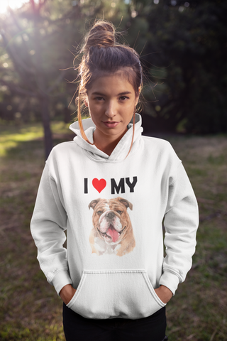 Image of I Love My Bulldog - Hoodie