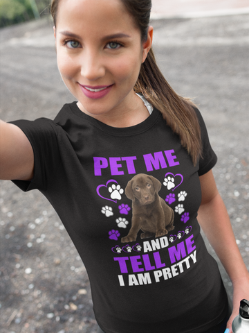 Image of Pet Me and Tell Me I Am Pretty - Cotton T-Shirt