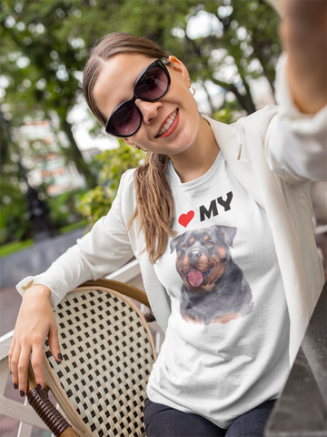 Image of I Love My Rottweiler - Cotton T-Shirt