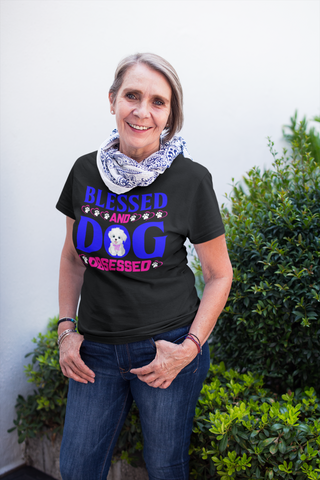 Image of Blessed and Dog Obsessed - Cotton T-Shirt