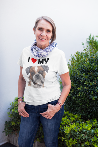 Image of I Love My Boxer - Cotton T-Shirt