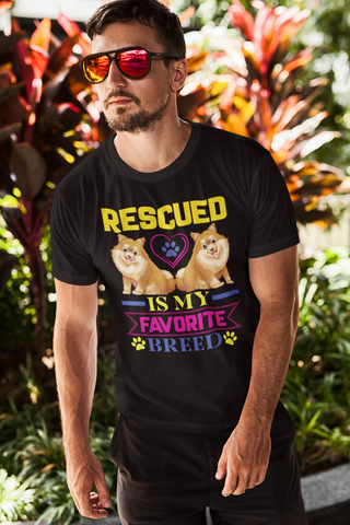 Image of Rescued Is My Favorite Breed - Cotton T-Shirt