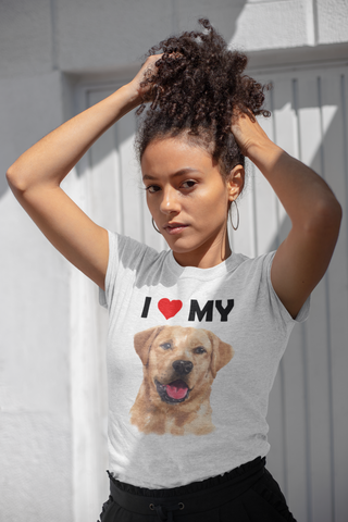 Image of I Love My Yellow Labrador - Cotton T-Shirt