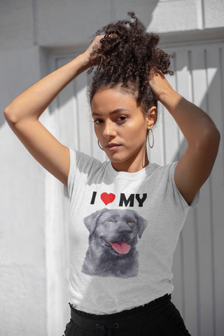 Image of I Love My Black Labrador - Cotton T-Shirt