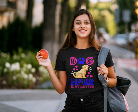 Image of Dog Hair Is My Glitter - Cotton T-Shirt