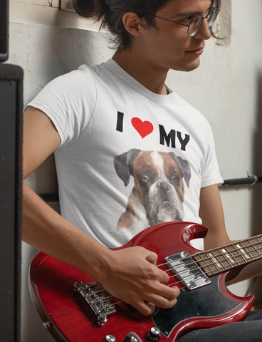 Image of I Love My Boxer - Cotton T-Shirt