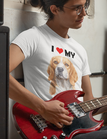 Image of I Love My Beagle - Cotton T-Shirt