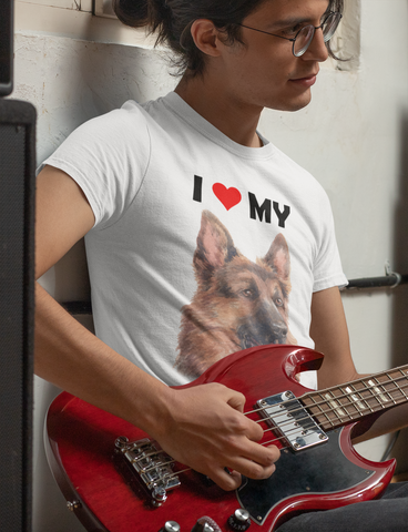 Image of I Love My German Shepherd - Cotton T-Shirt