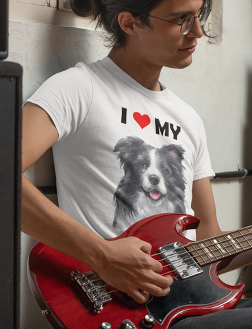 Image of I Love My Border Collie - Cotton T-Shirt