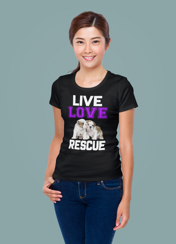 Image of Live Love Rescue - Women's Cotton T-Shirt