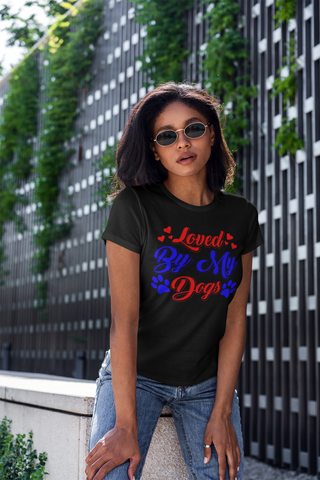 Image of Loved by My Dogs - Women's Cotton T-Shirt