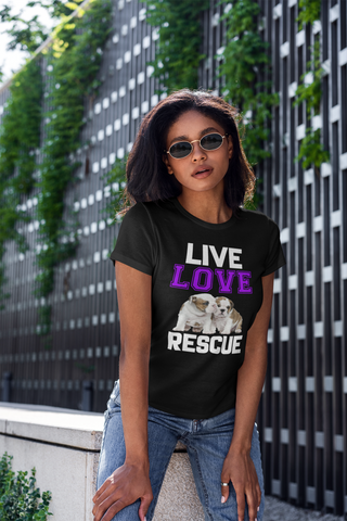 Image of Live Love Rescue - Women's Cotton T-Shirt